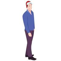 Mens vervelend de kerstman hoed illustratie vector