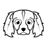 schattig tekenfilm vector illustratie icoon van een Engels cocker spaniel puppy hond. het is schets stijl.