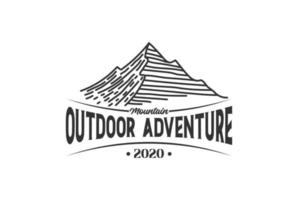 hipster berg heuvel voor buitenshuis avontuur logo ontwerp vector