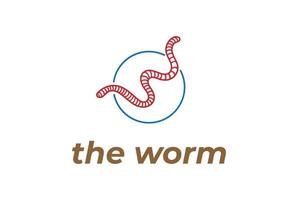 wijnoogst gemakkelijk minimalistische worm helminth made logo ontwerp vector
