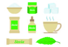Set Van Stevia Sugar Vectors