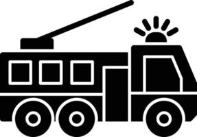 glyph-pictogram voor brandweerwagen vector