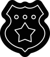 politie badge glyph icon vector