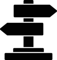 routebeschrijving glyph-pictogram vector