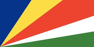 Seychellen vlag. officieel kleuren en proporties.