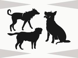 hond silhouet, hond, hond eps het dossier vector