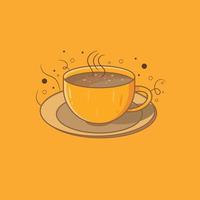 koffie mok vlak ontwerp vector