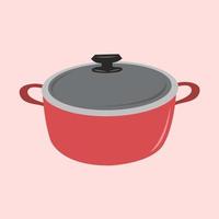 rood Koken pot vector illustratie voor grafisch ontwerp en decoratief element