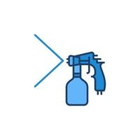 verf sproeier vector concept blauw icoon