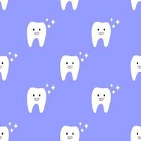 kinderen tandheelkundig kliniek illustratie. gezond tand naadloos patroon. tandheelkundig behandeling en gezond levensstijl vector