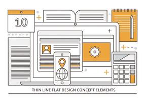 Gratis Flat Linear Vector Digital Media Illustration