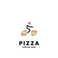 Italiaans pizza restaurant ontwerp logo. symbolen voor voedsel en drinken en restaurants. vector