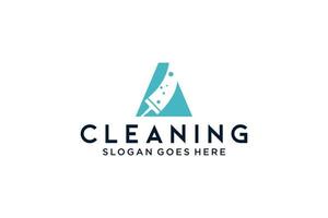 brief een voor schoonmaak schoon onderhoud onderhoud voor auto detaillering, huizen logo icoon vector sjabloon.