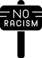 Nee racisme glyph icoon vector