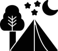 camping glyph icoon vector