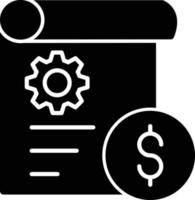 budget glyph-pictogram vector