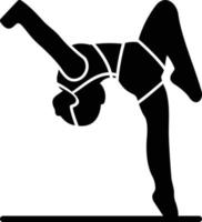 gymnast glyph icoon vector