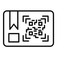 pakket qr code lijn icoon vector