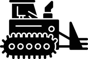 bulldozer glyph icoon vector