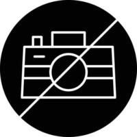 geen camera glyph-pictogram vector