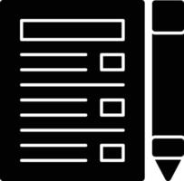 glyph-pictogram voor takenlijst vector