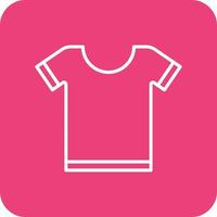 t-shirt lijn ronde hoek achtergrond pictogrammen vector