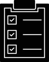 checklist glyph-pictogram vector