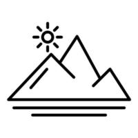 pictogram van de lijn van de bergen vector