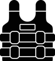 kogelvrij vest glyph icoon vector