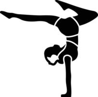 acrobatisch glyph icoon vector