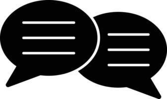 glyph-pictogram voor chatten vector