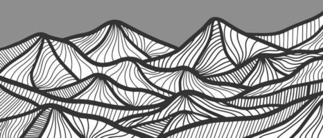 abstracte bergschildering, abstracte achtergrond, premium vector