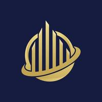 luxe financieel bedrijf logo ontwerp sjabloon vector
