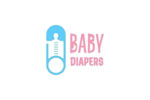 baby luiers logo ontwerp sjabloon vector