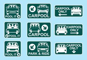 Carpool Teken Icon Vectors