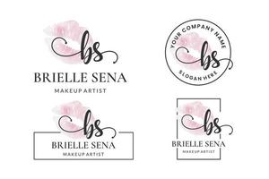 eerste brief bs b logo voor lip, kus, lippenstift, bedenken vector ontwerp verzameling