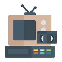 trendy retro tv vector