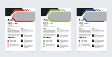 folder sjabloon voor zakelijke bedrijf project met bedrijf logo en icoon. professioneel jaar- verslag doen van met creatief modern achtergrond. afzet poster, brochure vector