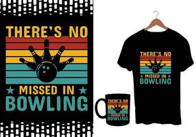 bowling t overhemd ontwerp vector