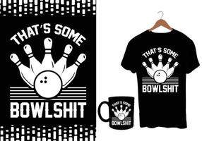 bowling t overhemd ontwerp vector