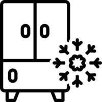 lijn icoon voor koelkast vector