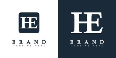 modern brief hij logo, geschikt voor ieder bedrijf of identiteit met hij of eh initialen. vector