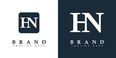 modern brief hn logo, geschikt voor ieder bedrijf of identiteit met hn of nh initialen. vector