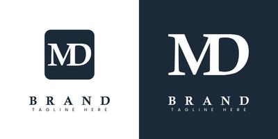 modern brief md logo, geschikt voor ieder bedrijf of identiteit met md of dm initialen. vector