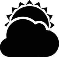 zon icoon in wit achtergrond, illustratie van zon icoon symbool in zwart Aan wit achtergrond vector
