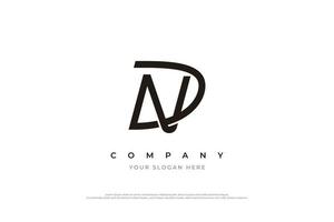 brief dn of nd monogram logo ontwerp vector