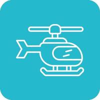 helikopter lijn ronde hoek achtergrond pictogrammen vector