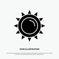 zon helderheid licht voorjaar solide glyph icoon vector