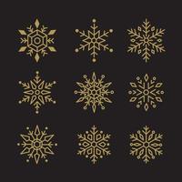 reeks van sneeuwvlokken Kerstmis ontwerp vector illustratie