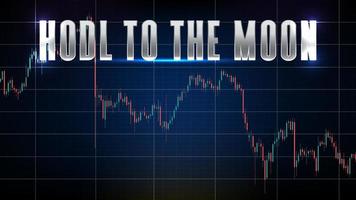 abstract achtergrond van crupto valuta markt hodl of houden naar de maan en technisch analyse tabel diagram vector